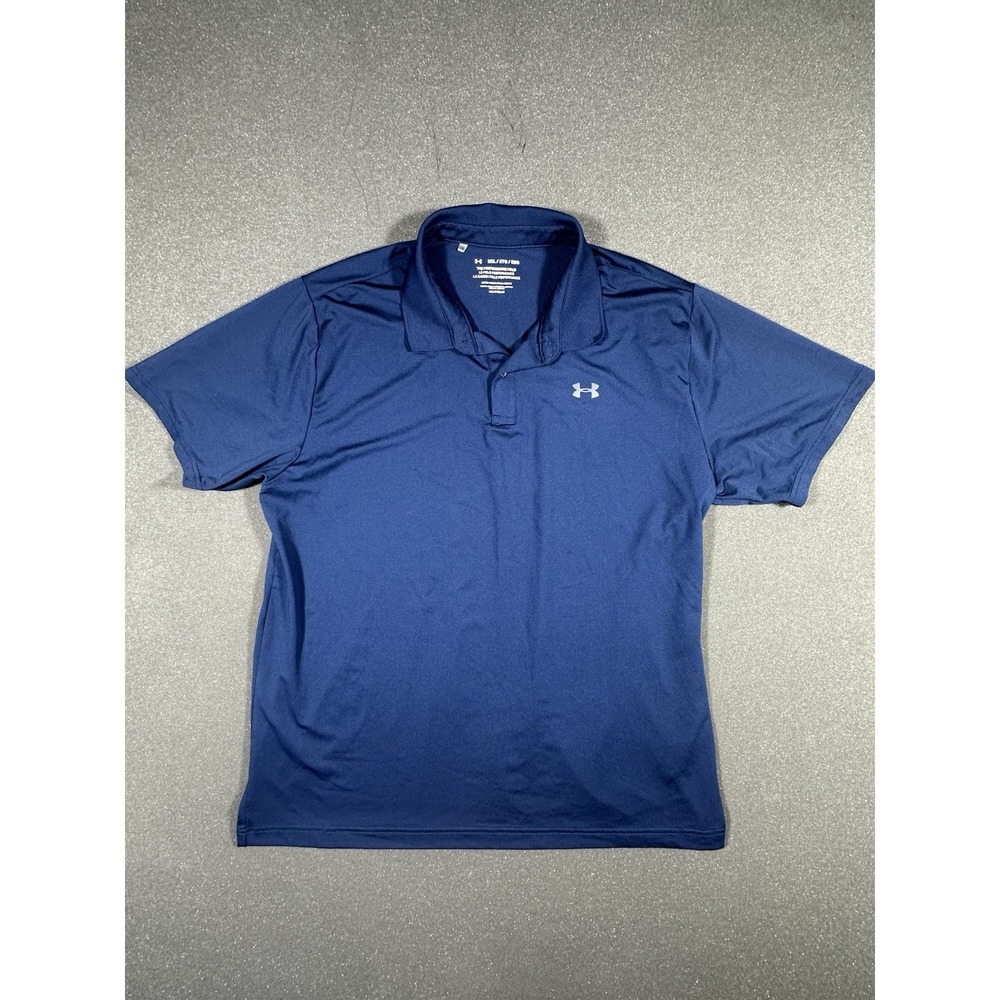 Men's Under Armour Heat Gear Blue/Navy 2XL Performance Polo
